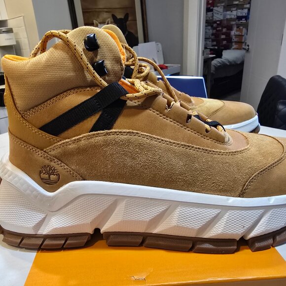 Timberland Turbo TB0A41GU Hiking Boots Men's Wheat Nubuck Leather Ankle SIZE 10 - Picture 4 of 13